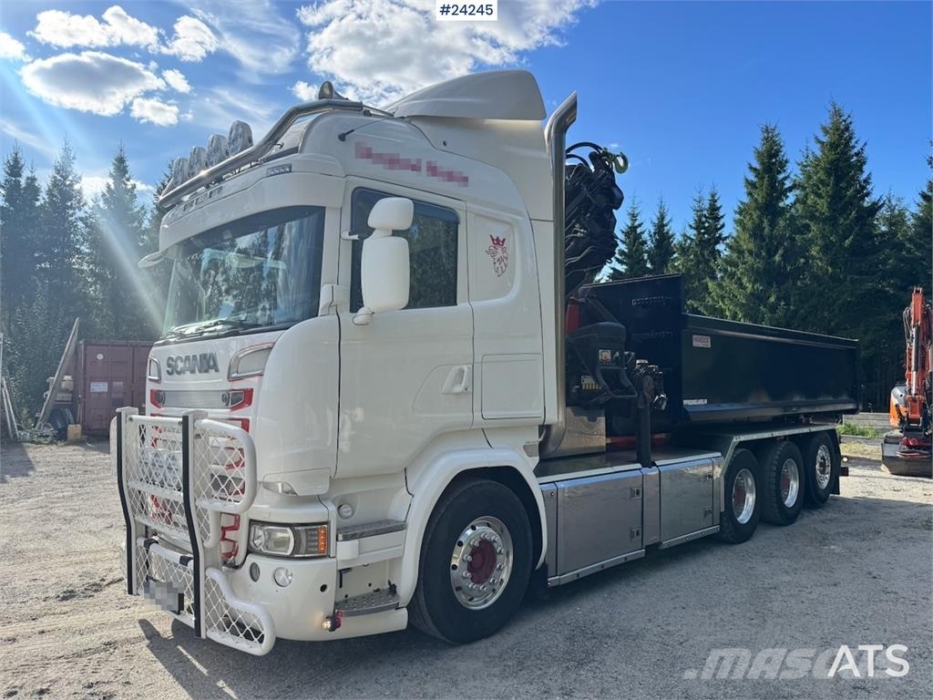 Scania R730 8x4 Tridem Hook/Crane Truck with Body and Str Camiones grúa