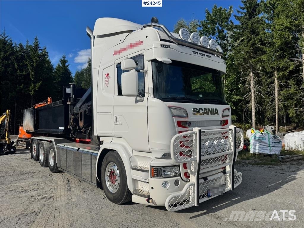 Scania R730 8x4 Tridem Hook/Crane Truck with Body and Str Camiones grúa