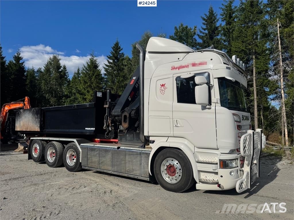 Scania R730 8x4 Tridem Hook/Crane Truck with Body and Str Camiones grúa
