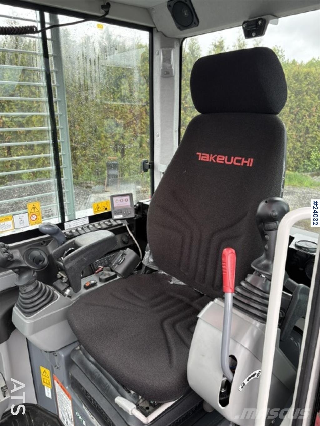 Takeuchi TB280FR excavator with grading bucket and rototilt Εκσκαφείς με ερπύστριες