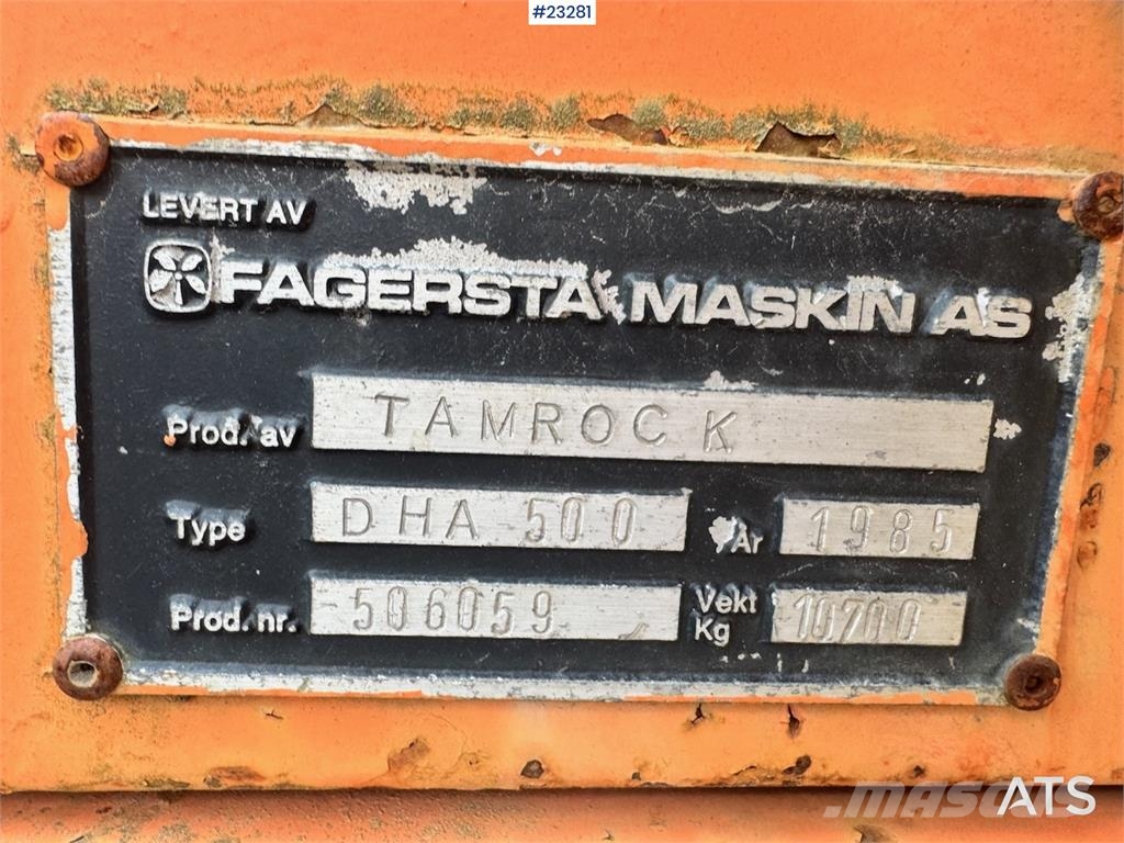 Tamrock DHA500 Drilling Rig معدات الثقب السطحي