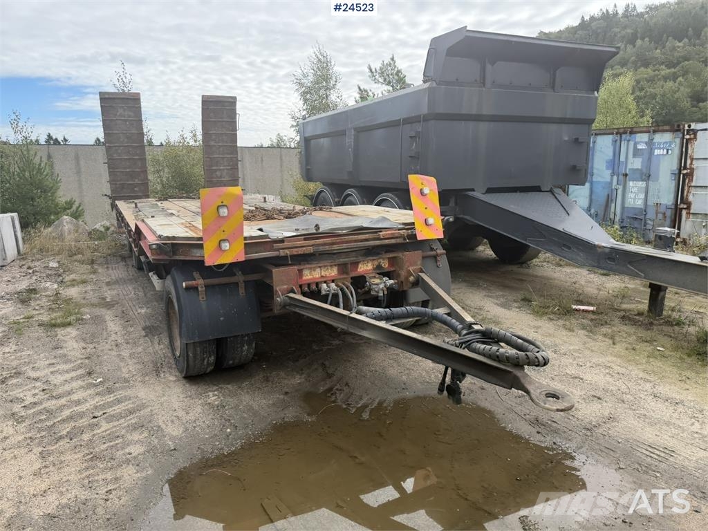 U LTU 3 Tri-axle machinery trailer with hydraulic Plataformas bajas