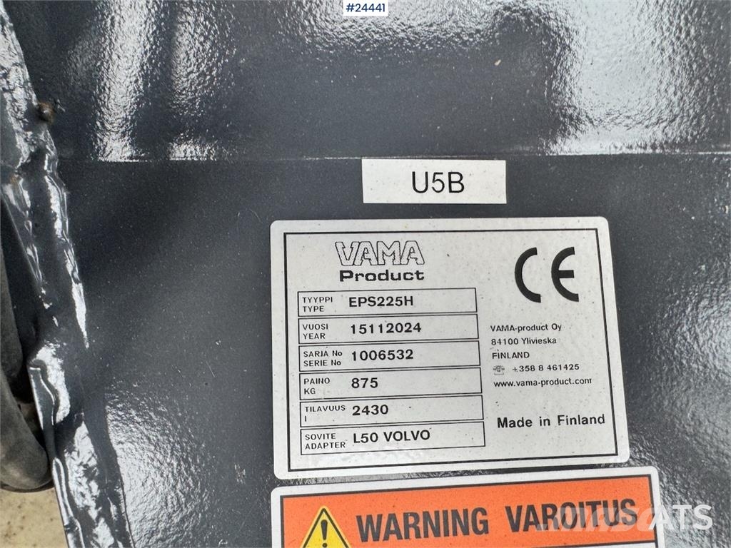 Vama EPS225H Folding Wing Bucket for Wheel Loader Skuffer