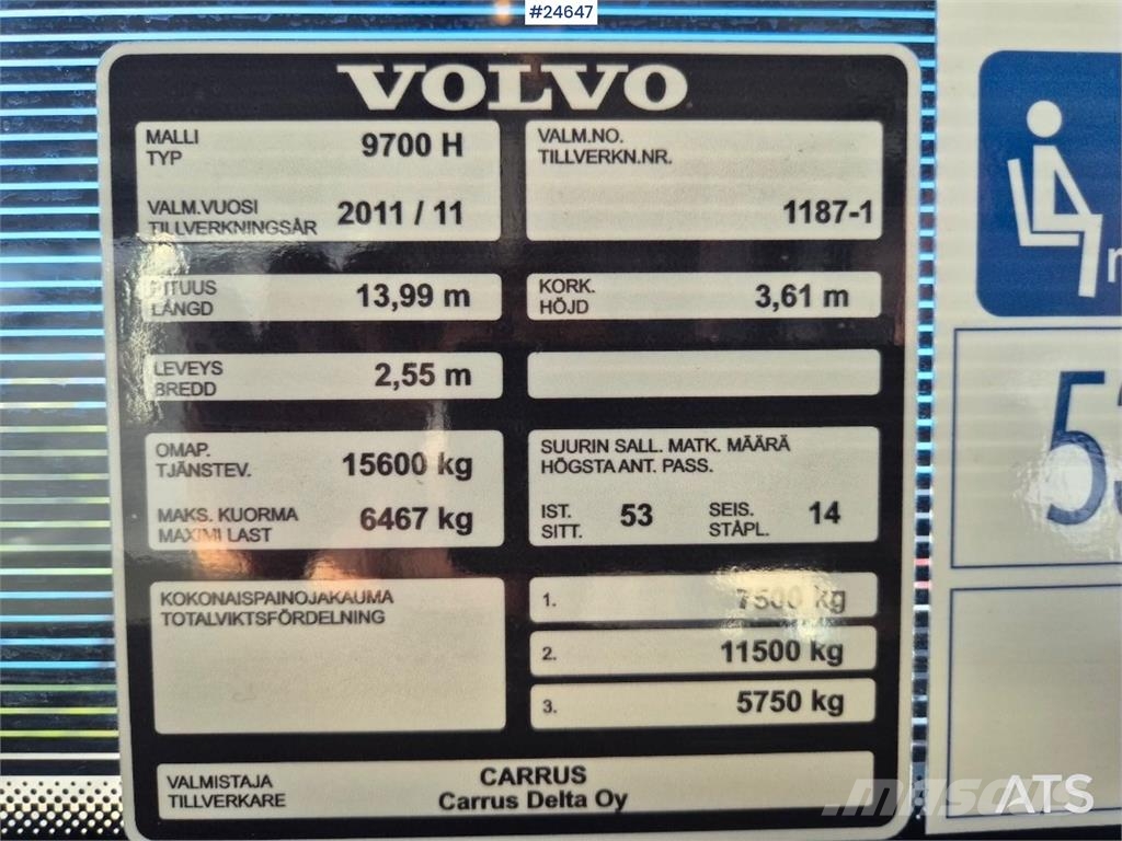 Volvo 9700H Coach – 53 + 1 + 1 Andere Busse