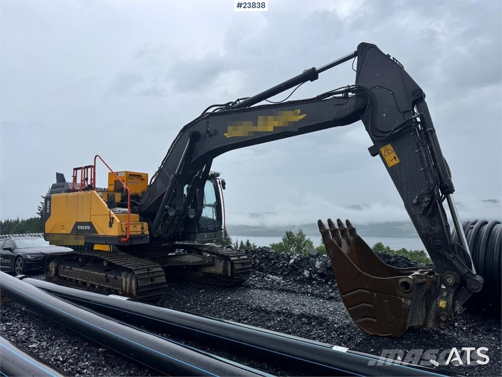 Volvo EC250EL Excavator with Drill Rig, GPS, Rototilt an Escavadoras de rastos