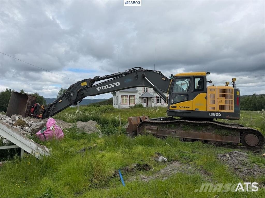 Volvo ECR305CL excavator w/ GPS, sanding bucket and roto حفارات زحافة