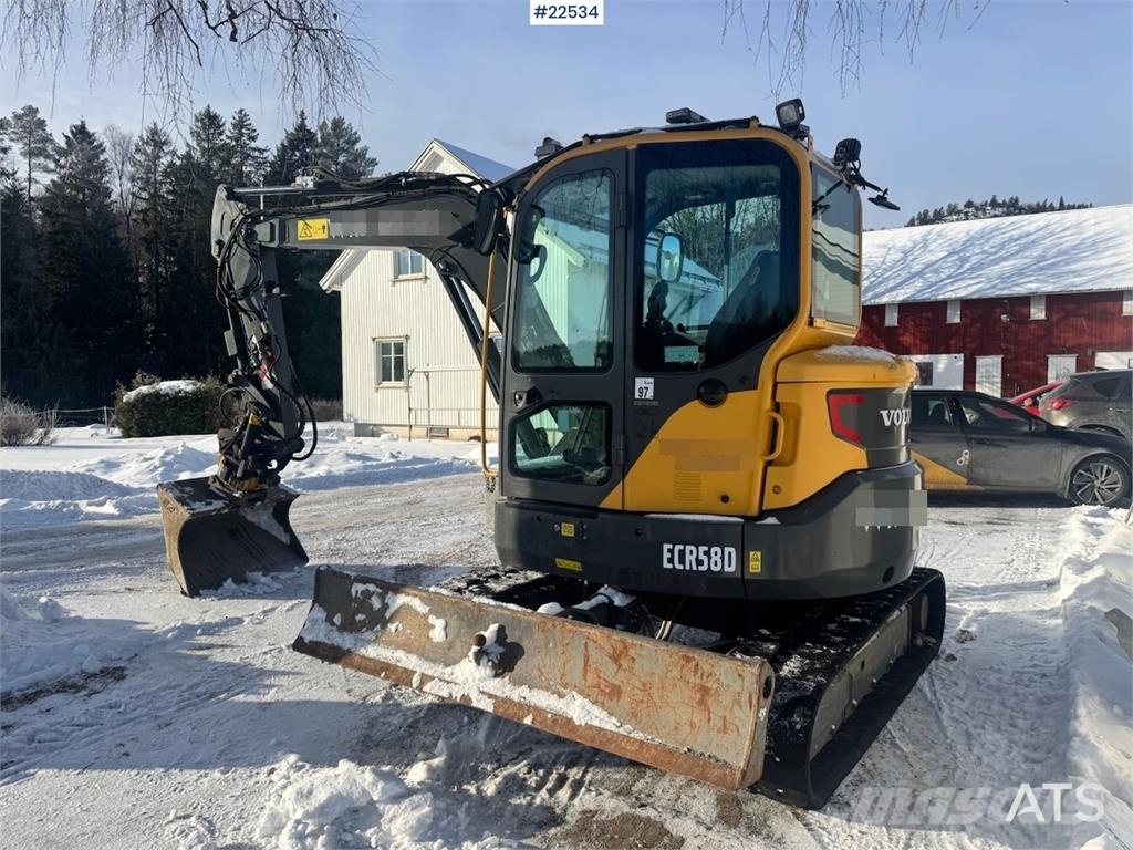 Volvo ECR58D Crawler Excavator – Rototilt – 2 Buckets – Mini ekskavatörler, 7 tona dek