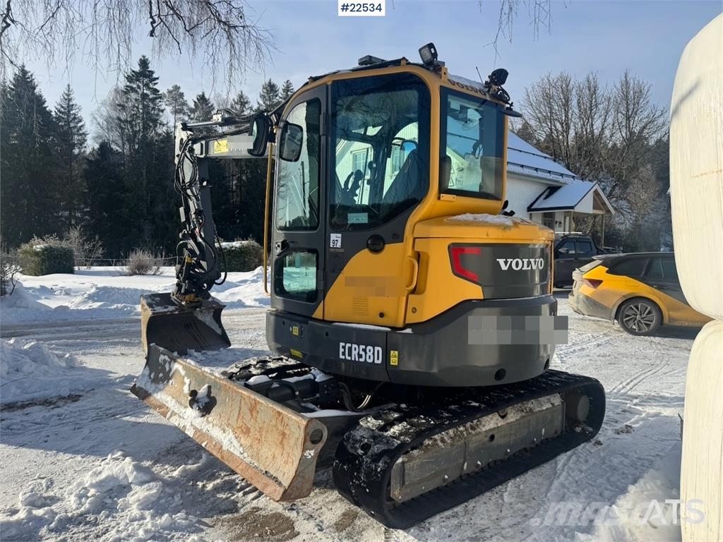 Volvo ECR58D Crawler Excavator – Rototilt – 2 Buckets – Mini ekskavatörler, 7 tona dek