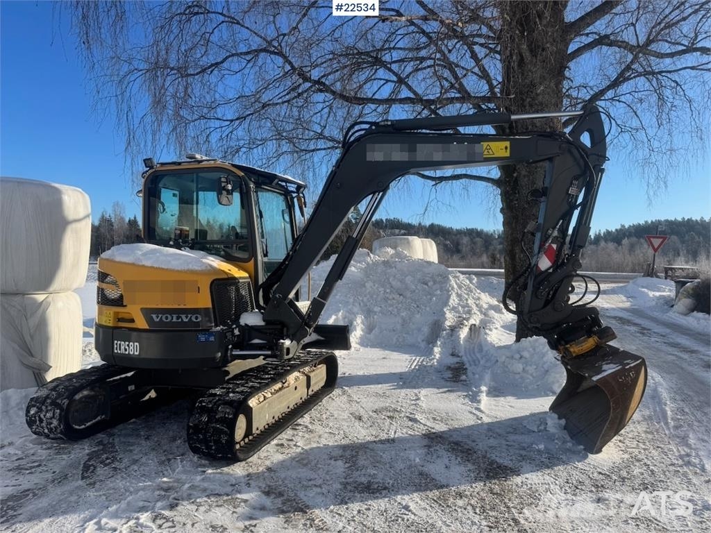 Volvo ECR58D Crawler Excavator – Rototilt – 2 Buckets – Mini ekskavatörler, 7 tona dek