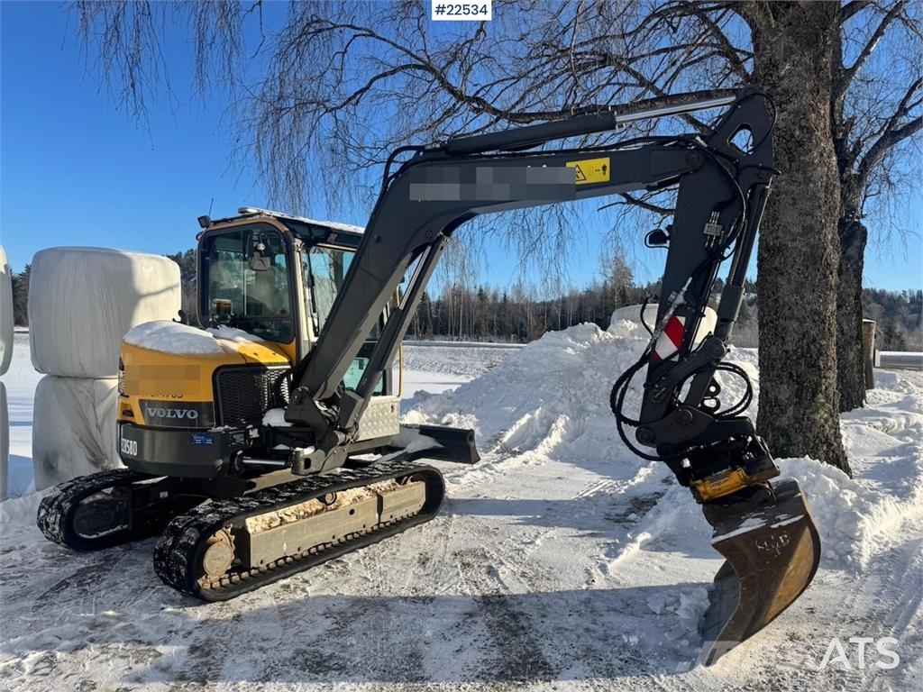 Volvo ECR58D Crawler Excavator – Rototilt – 2 Buckets – Mini ekskavatörler, 7 tona dek