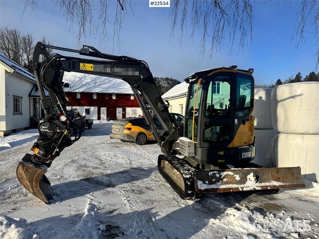 Volvo ECR58D Crawler Excavator – Rototilt – 2 Buckets – Mini ekskavatörler, 7 tona dek