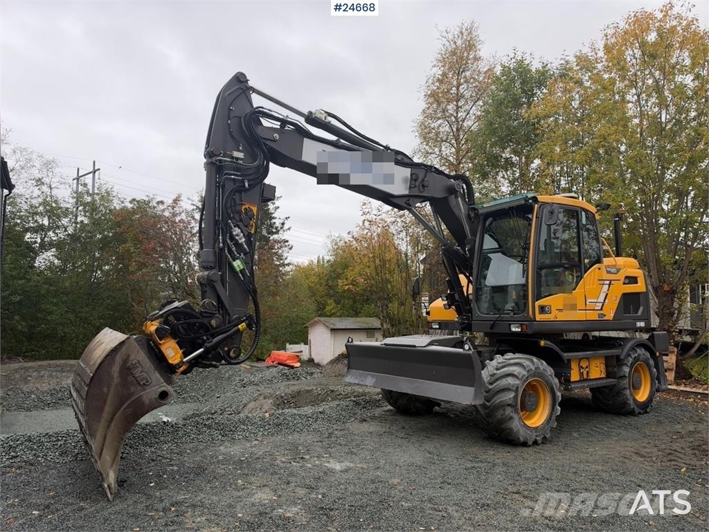 Volvo EW140D Wheeled Excavator with Rototilt, GPS and Gr Hjulgravere