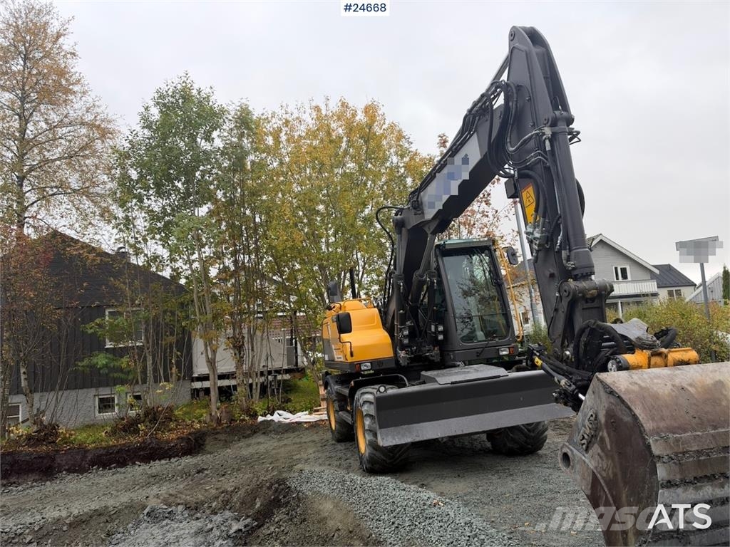 Volvo EW140D Wheeled Excavator with Rototilt, GPS and Gr Hjulgravere