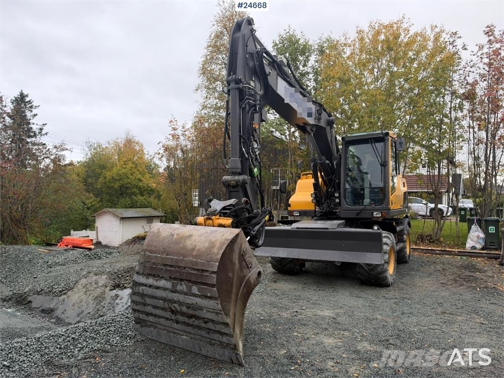 Volvo EW140D Wheeled Excavator with Rototilt, GPS and Gr Hjulgravere