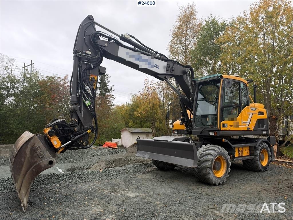 Volvo EW140D Wheeled Excavator with Rototilt, GPS and Gr Hjulgravere