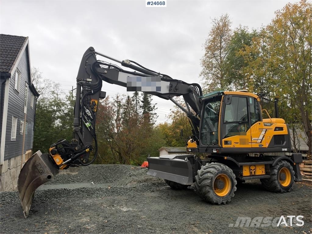 Volvo EW140D Wheeled Excavator with Rototilt, GPS and Gr Hjulgravere