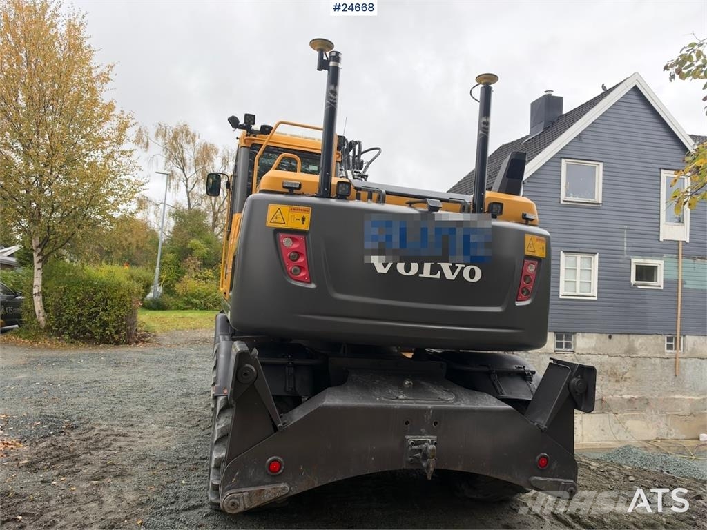 Volvo EW140D Wheeled Excavator with Rototilt, GPS and Gr Hjulgravere