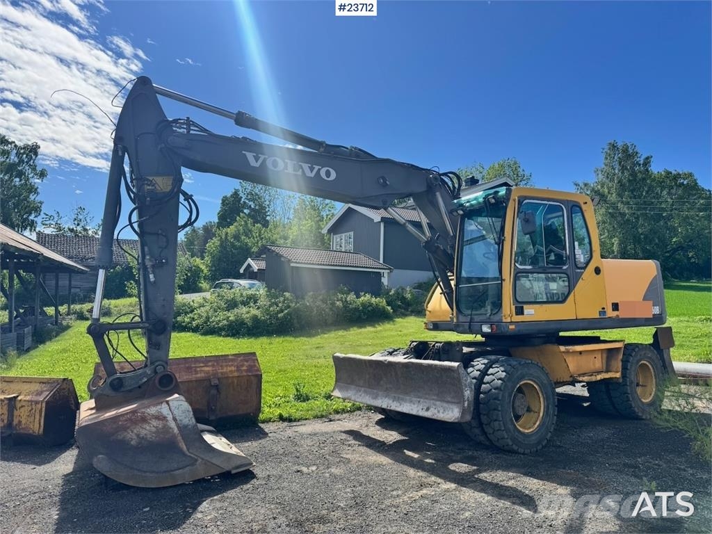Volvo EW160B Wheeled Excavator with Rototilt and 2 Bucke Hjulgravere