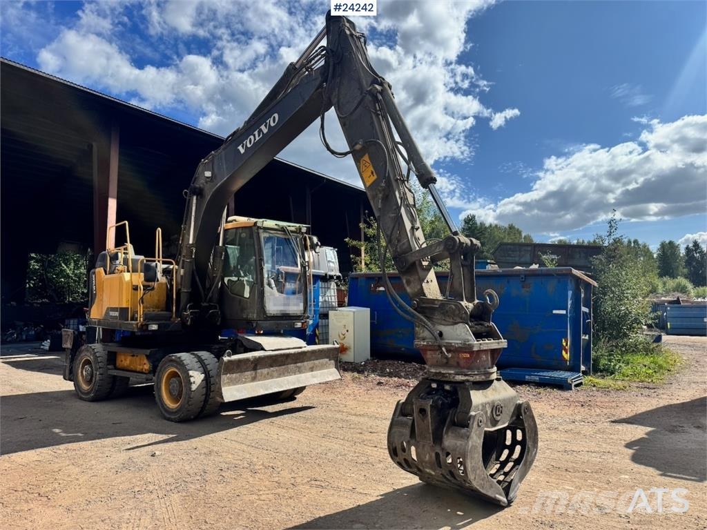Volvo EW160E Wheeled Excavator w/ Elevating Cab and Grap Hjulgravere