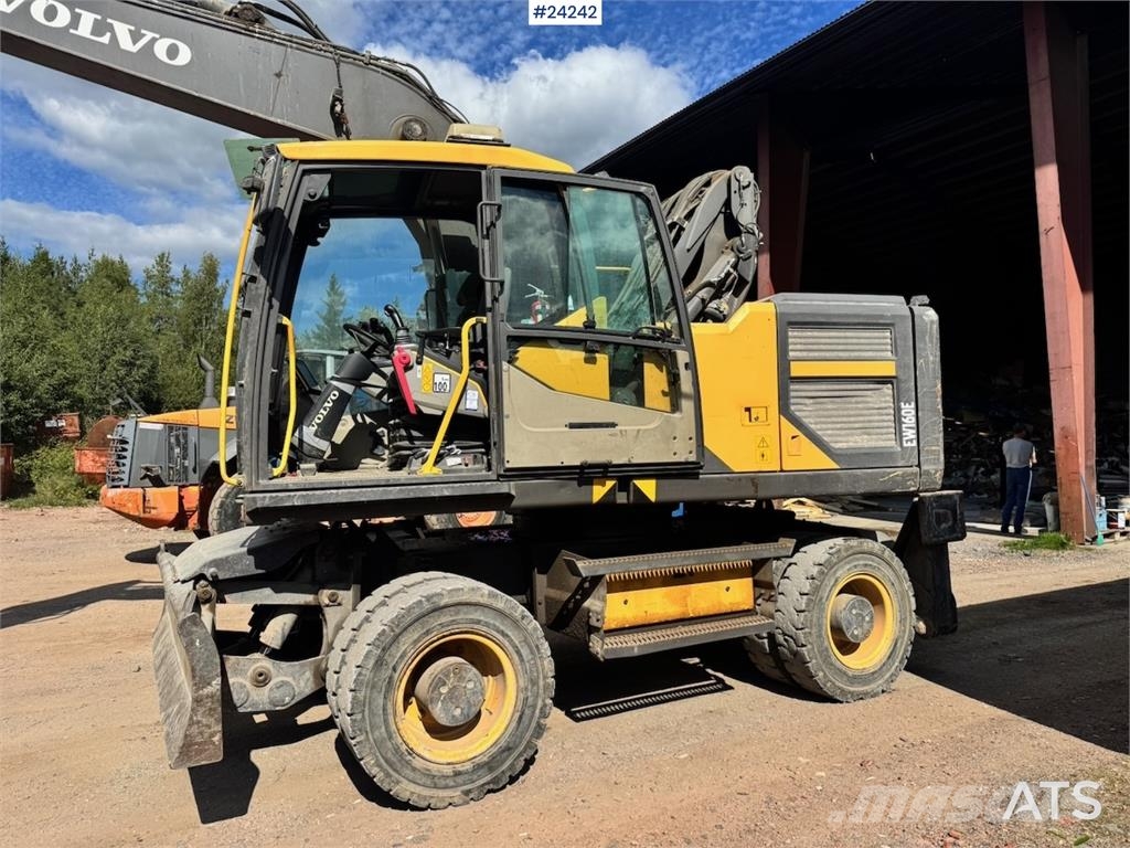 Volvo EW160E Wheeled Excavator w/ Elevating Cab and Grap Hjulgravere