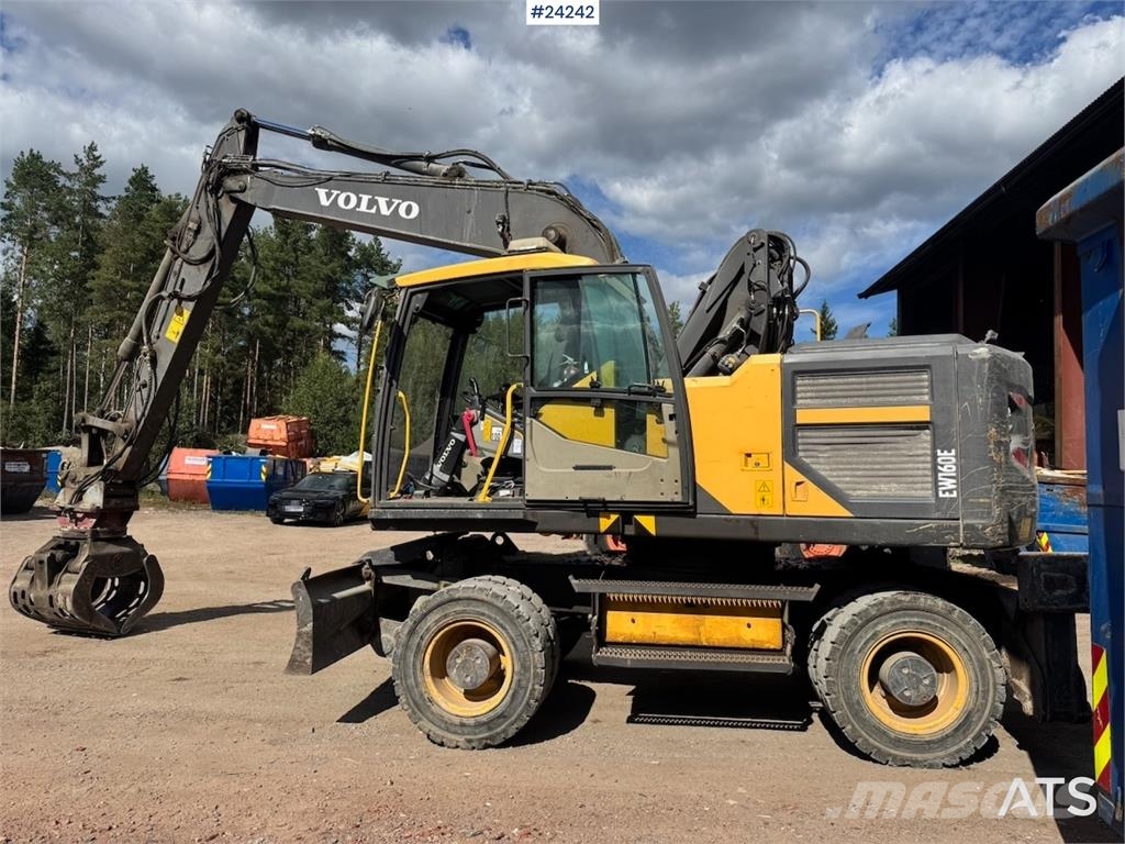 Volvo EW160E Wheeled Excavator w/ Elevating Cab and Grap Hjulgravere