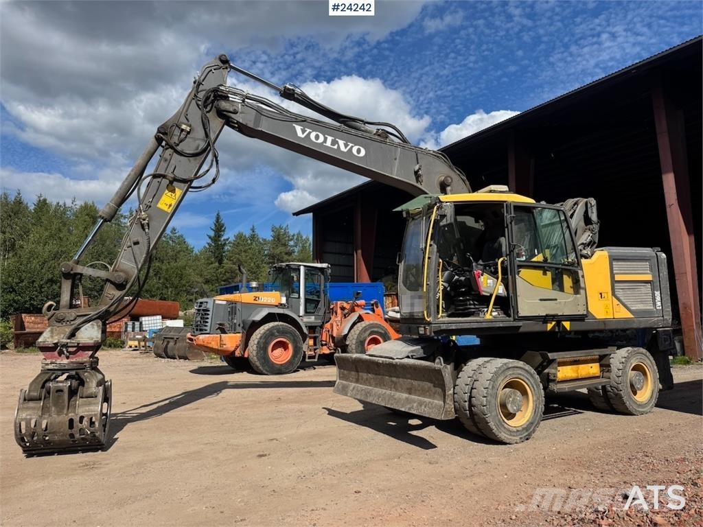 Volvo EW160E Wheeled Excavator w/ Elevating Cab and Grap Hjulgravere