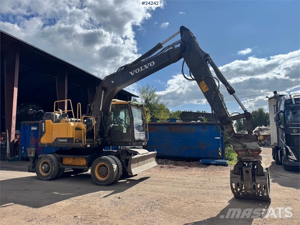 Volvo EW160E Wheeled Excavator w/ Elevating Cab and Grap Hjulgravere