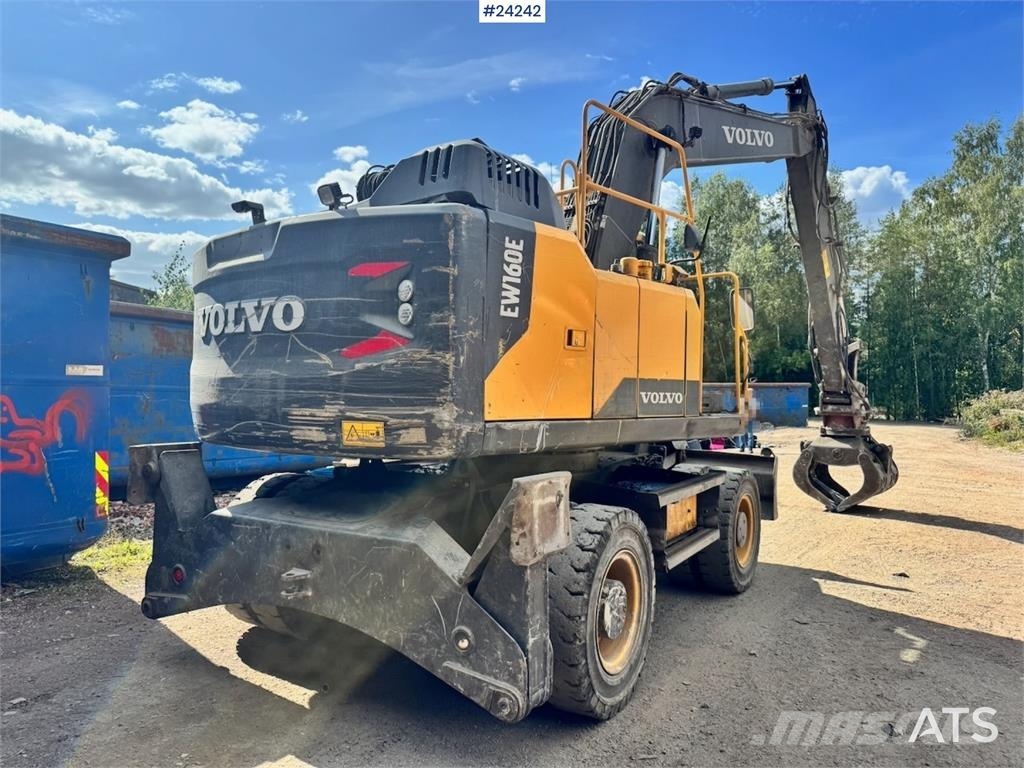 Volvo EW160E Wheeled Excavator w/ Elevating Cab and Grap Hjulgravere