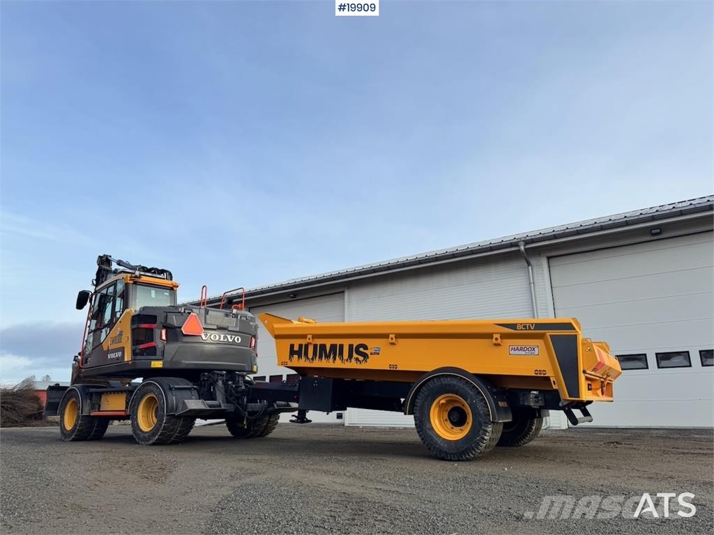 Volvo EWR130 Wheeled Excavator with Rototilt and 2 Bucke Beltegraver
