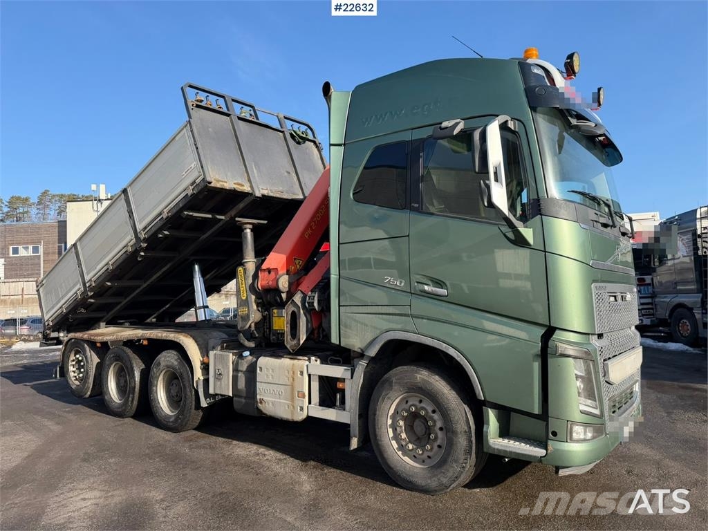 Volvo FH16 8x4 Tridem Crane Truck with 2014 26 t/m Palfi 起重機卡車