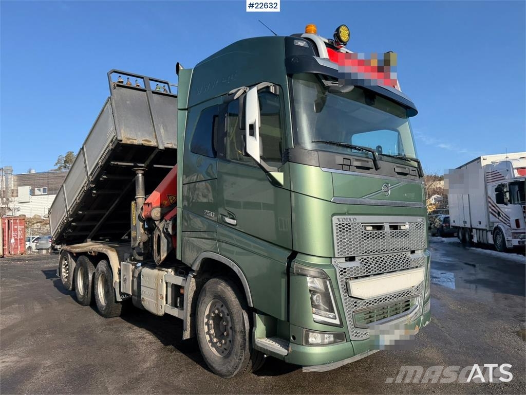 Volvo FH16 8x4 Tridem Crane Truck with 2014 26 t/m Palfi 起重機卡車