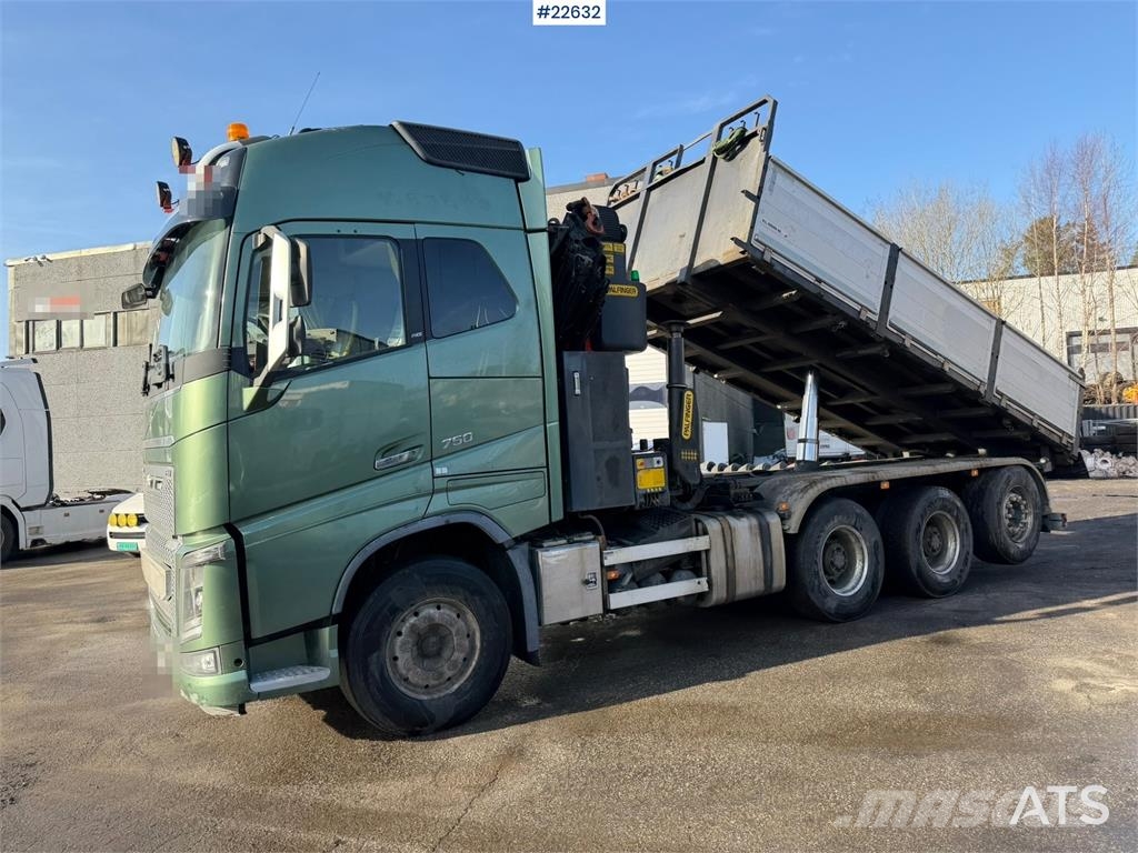 Volvo FH16 8x4 Tridem Crane Truck with 2014 26 t/m Palfi 起重機卡車