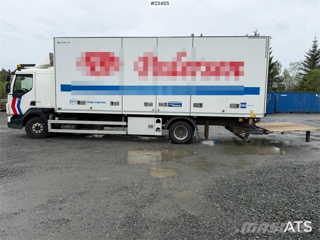 Volvo FL 4x2 box truck with a 1500 kg lift and remote co Skříňová nástavba