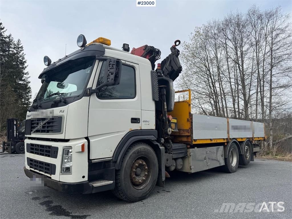 Volvo FM380 6x2 crane truck with Fassi 23 t/m Automobiliniai kranai