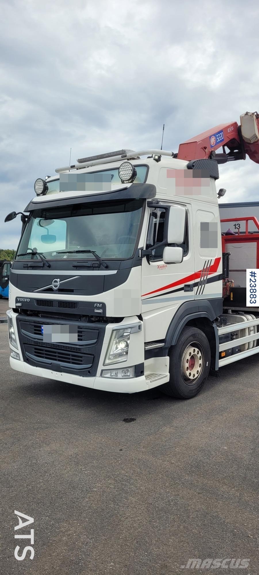 Volvo FM500 6x2 Crane Truck with 32 tm HMF Crane Vlakke laadvloer met kraan