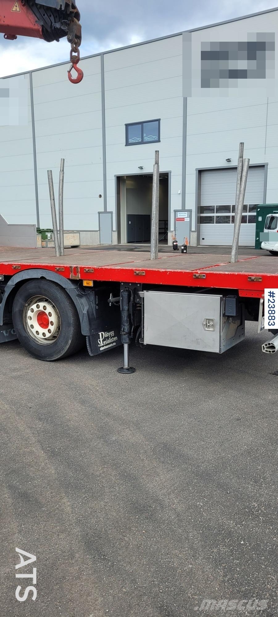 Volvo FM500 6x2 Crane Truck with 32 tm HMF Crane Vlakke laadvloer met kraan