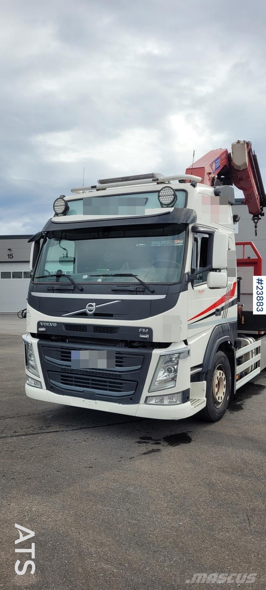 Volvo FM500 6x2 Crane Truck with 32 tm HMF Crane Vlakke laadvloer met kraan