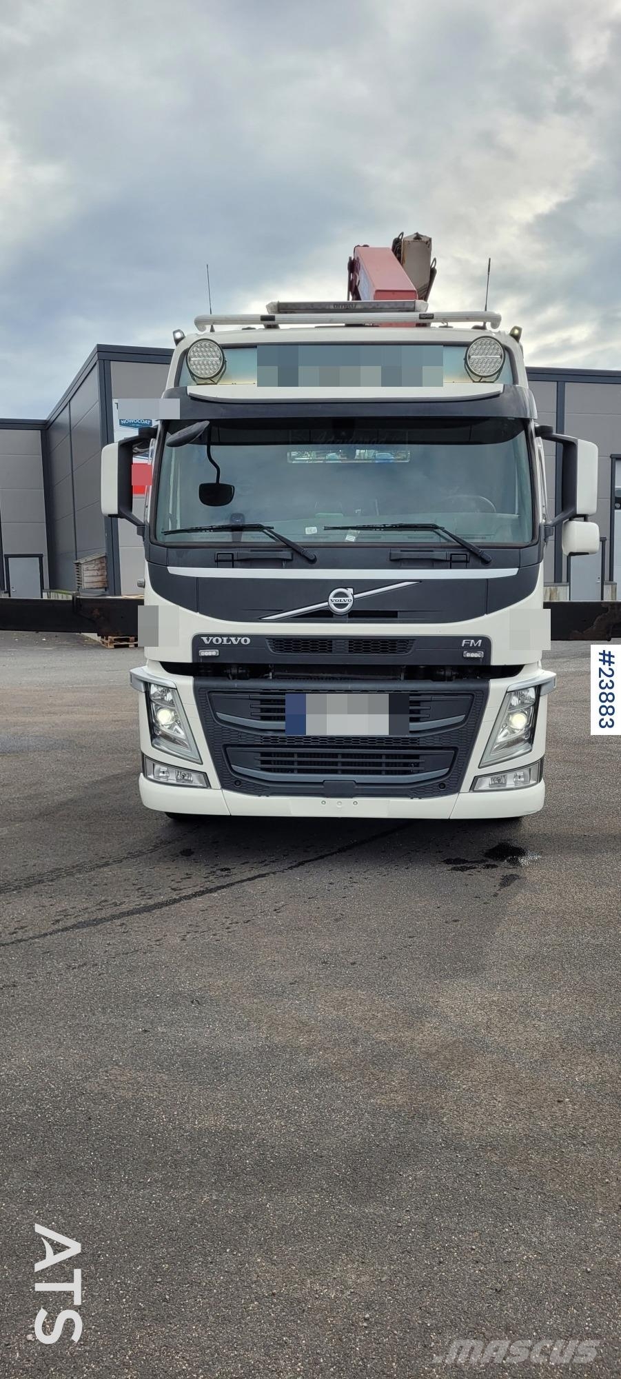 Volvo FM500 6x2 Crane Truck with 32 tm HMF Crane Vlakke laadvloer met kraan