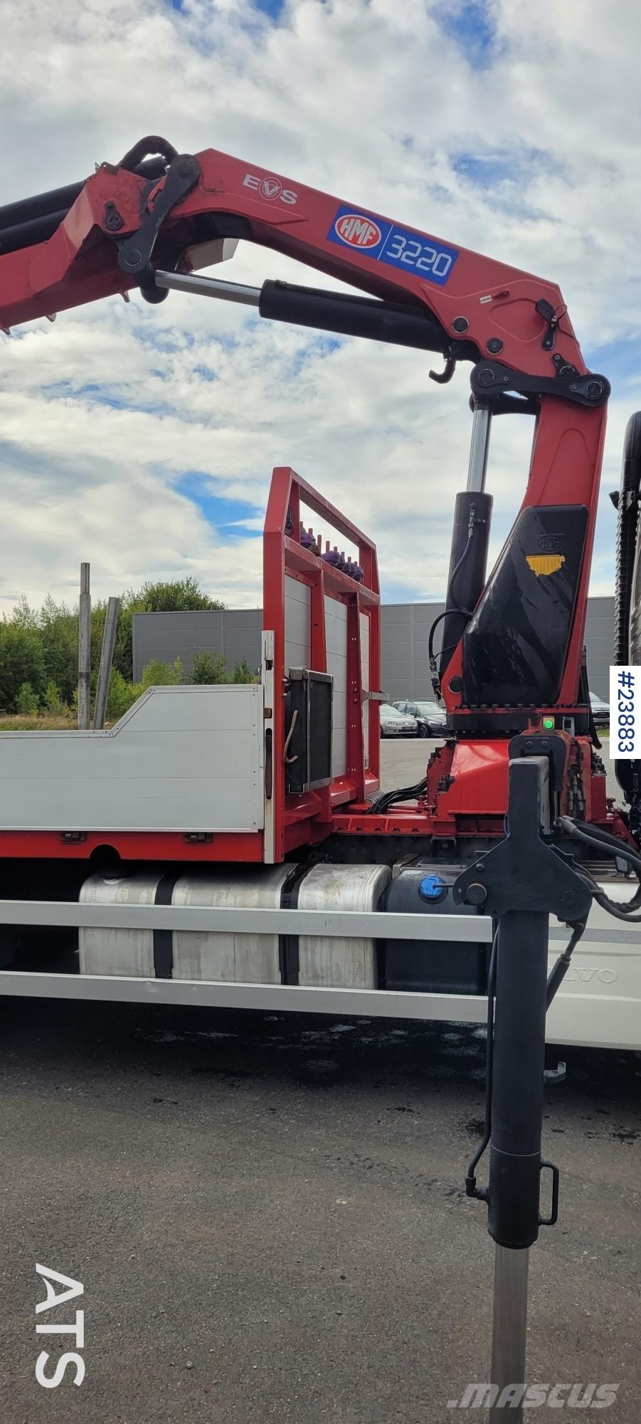 Volvo FM500 6x2 Crane Truck with 32 tm HMF Crane Vlakke laadvloer met kraan