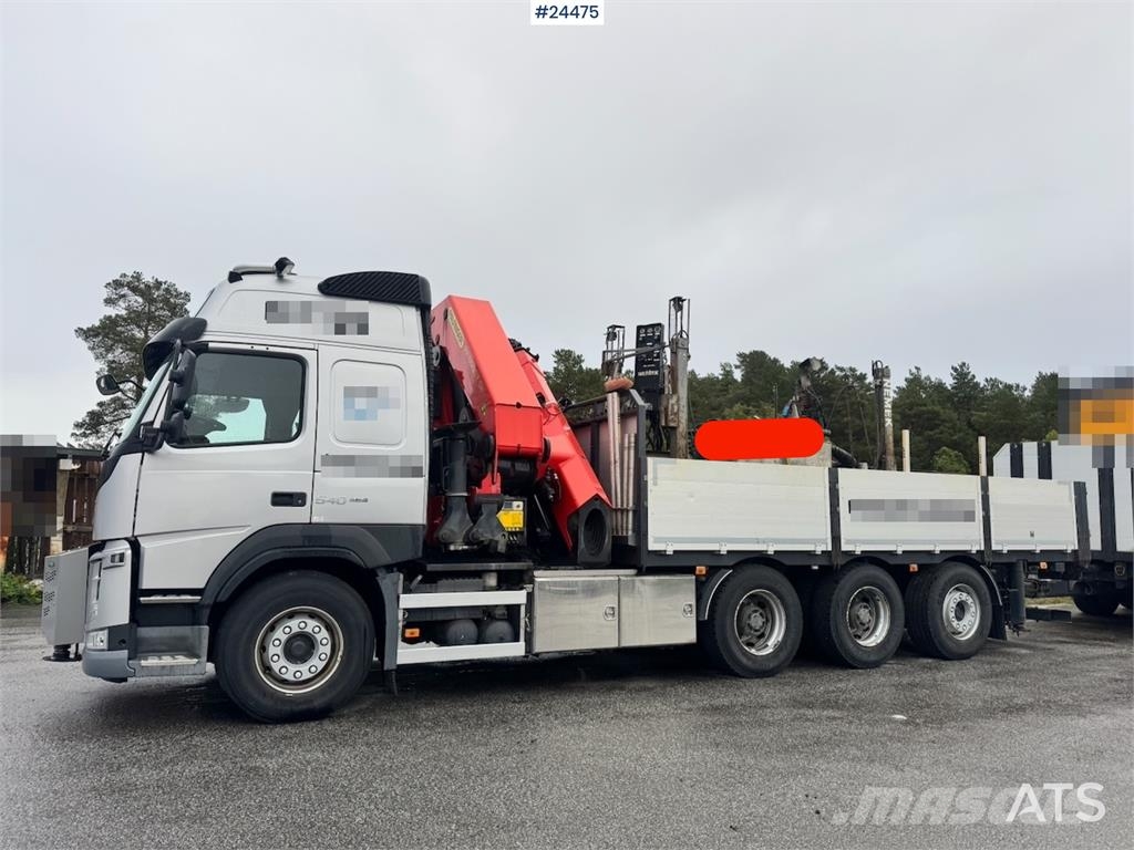 Volvo FM540 8x4 Tridem Crane Truck with 65 tm Palfinger 크레인 트럭