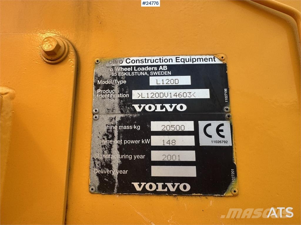 Volvo L120D Wheel Loader with Bucket Iekrāvēji uz riteņiem