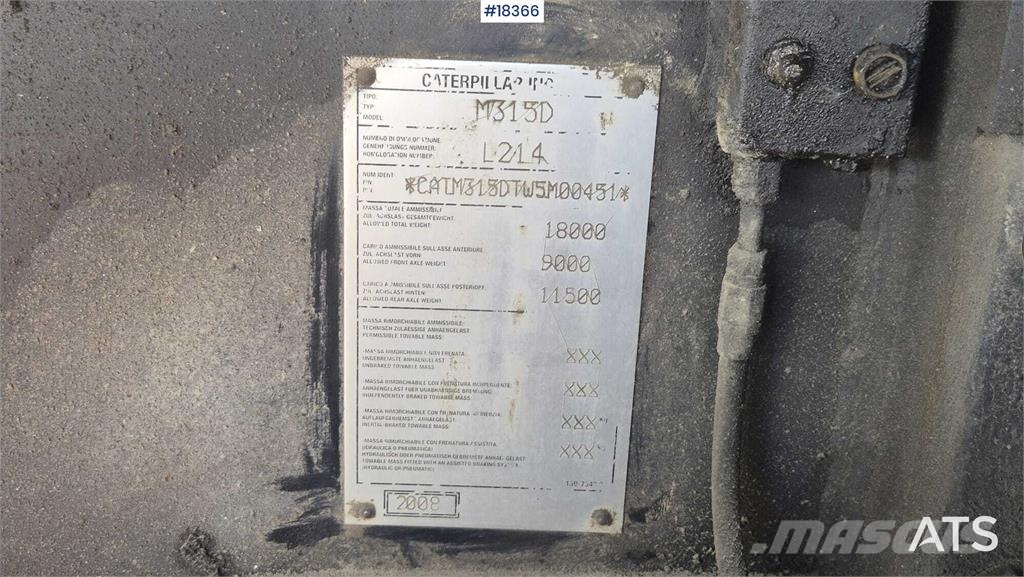 CAT M315D Wheel Excavator (2008) Wielgraafmachines