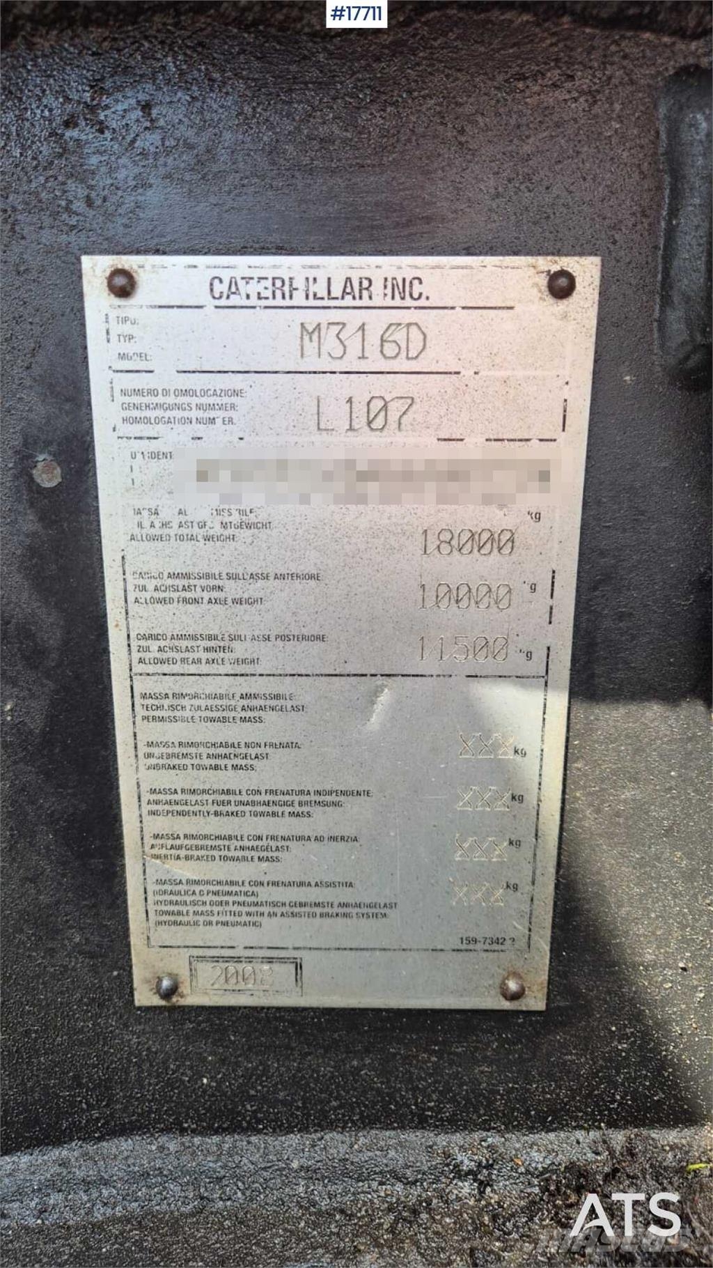 CAT M316D Ratiniai ekskavatoriai