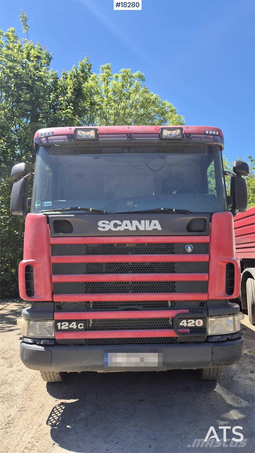 Scania R124 four-axle tipper truck 덤프 트럭