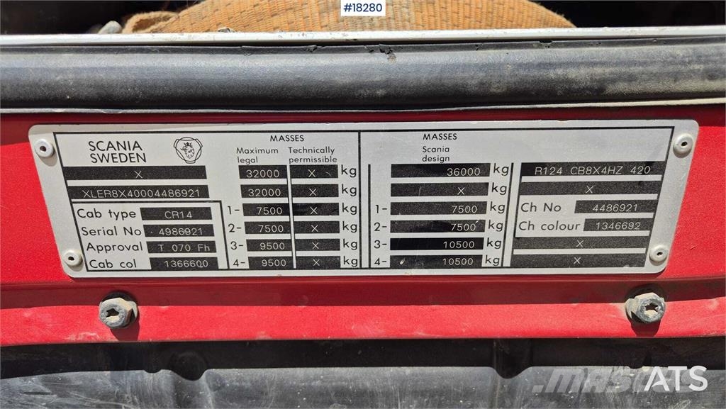 Scania R124 four-axle tipper truck 덤프 트럭