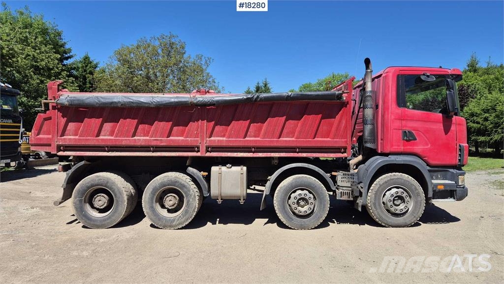 Scania R124 four-axle tipper truck 덤프 트럭