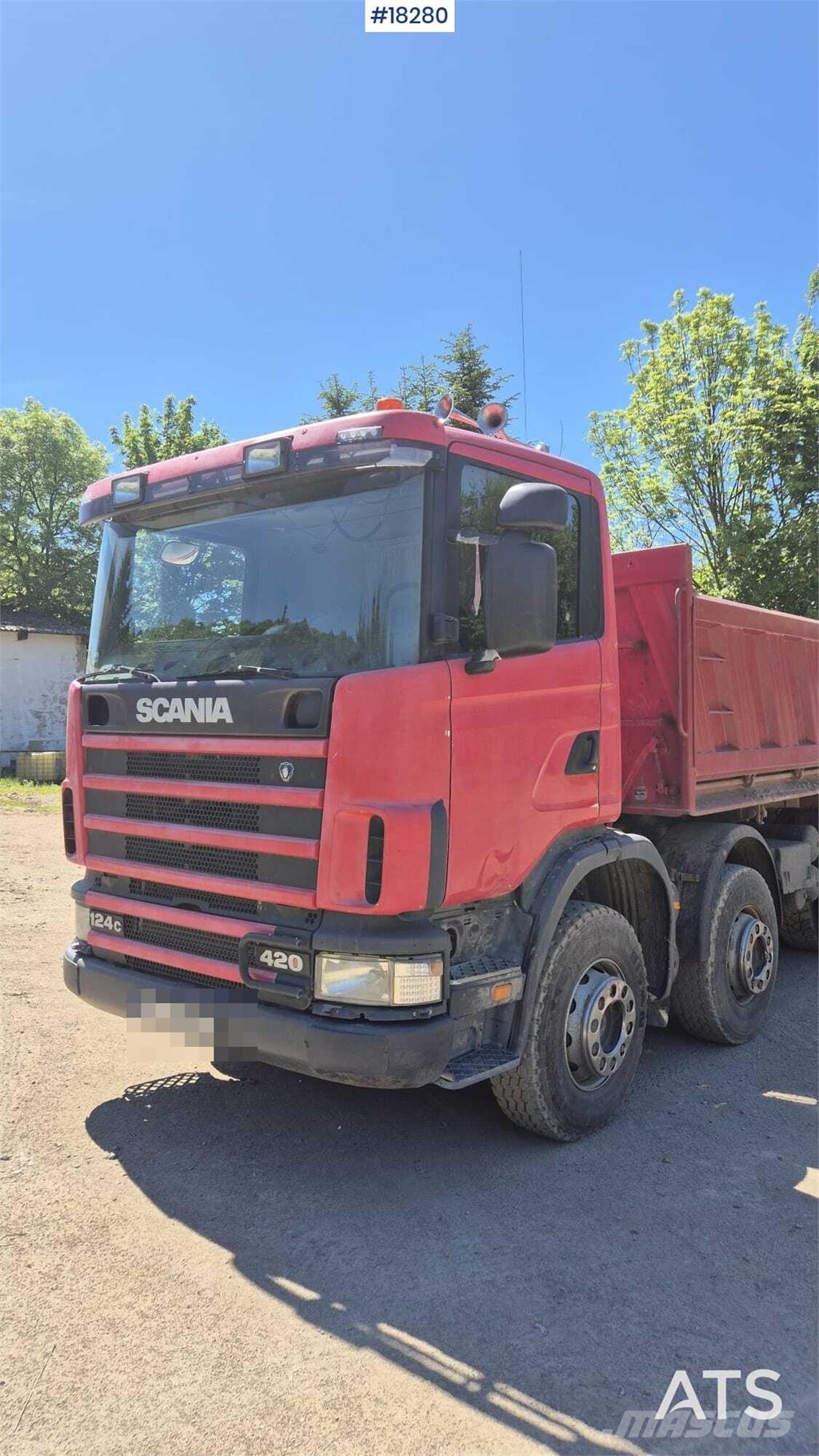 Scania R124 four-axle tipper truck 덤프 트럭