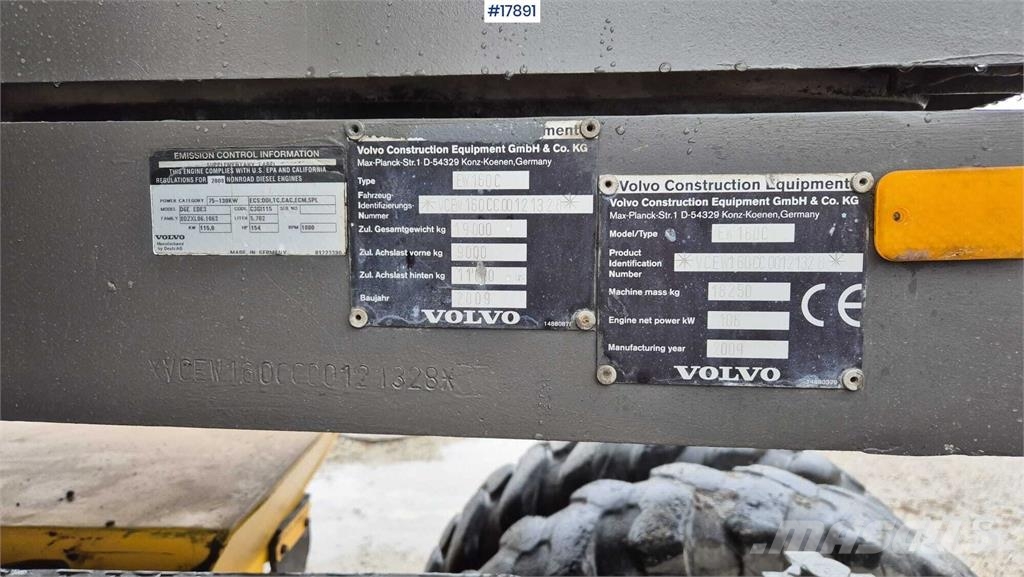 Volvo EW 160C Колісні екскаватори