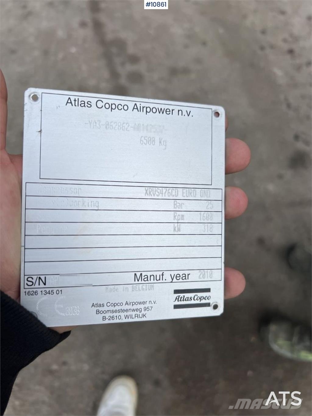 Atlas Copco XRVS476 CD Compressor Kompresori