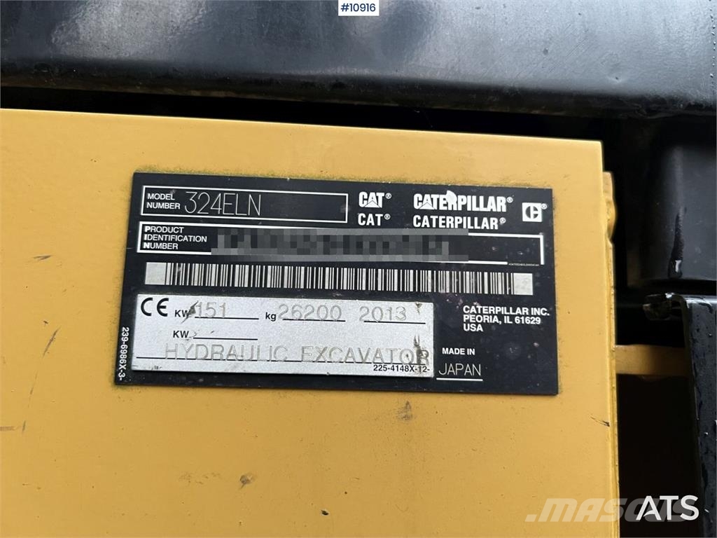 CAT 324 ELN Excavator with Bucket Crawler excavators